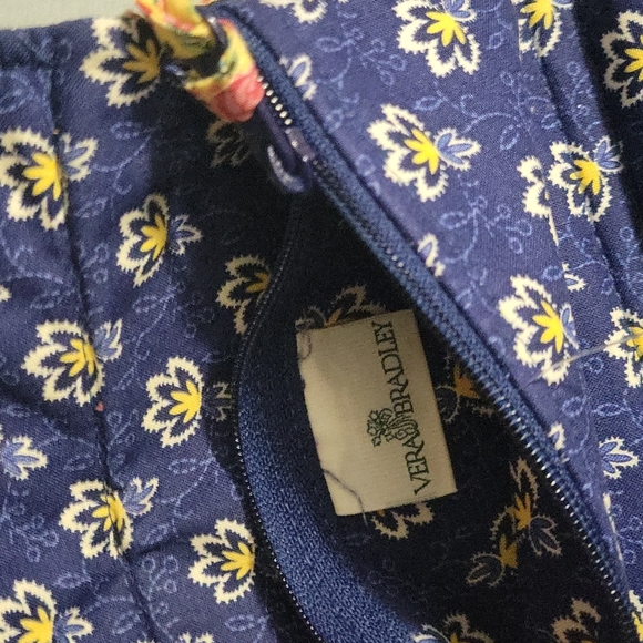 Retired Vera Bradley Maison Blue Tri-fold Clutch Wallet - Picture 4 of 7